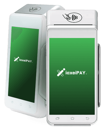 Ilustração de maquininha da iaxei PAY